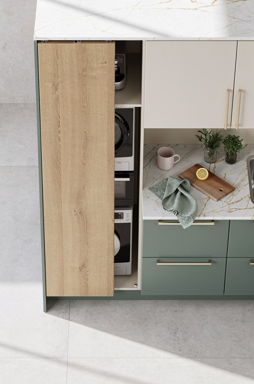 Install a hidden appliance garage in wood