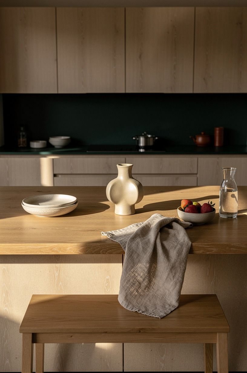 Finish with one sculptural ceramic centerpiece