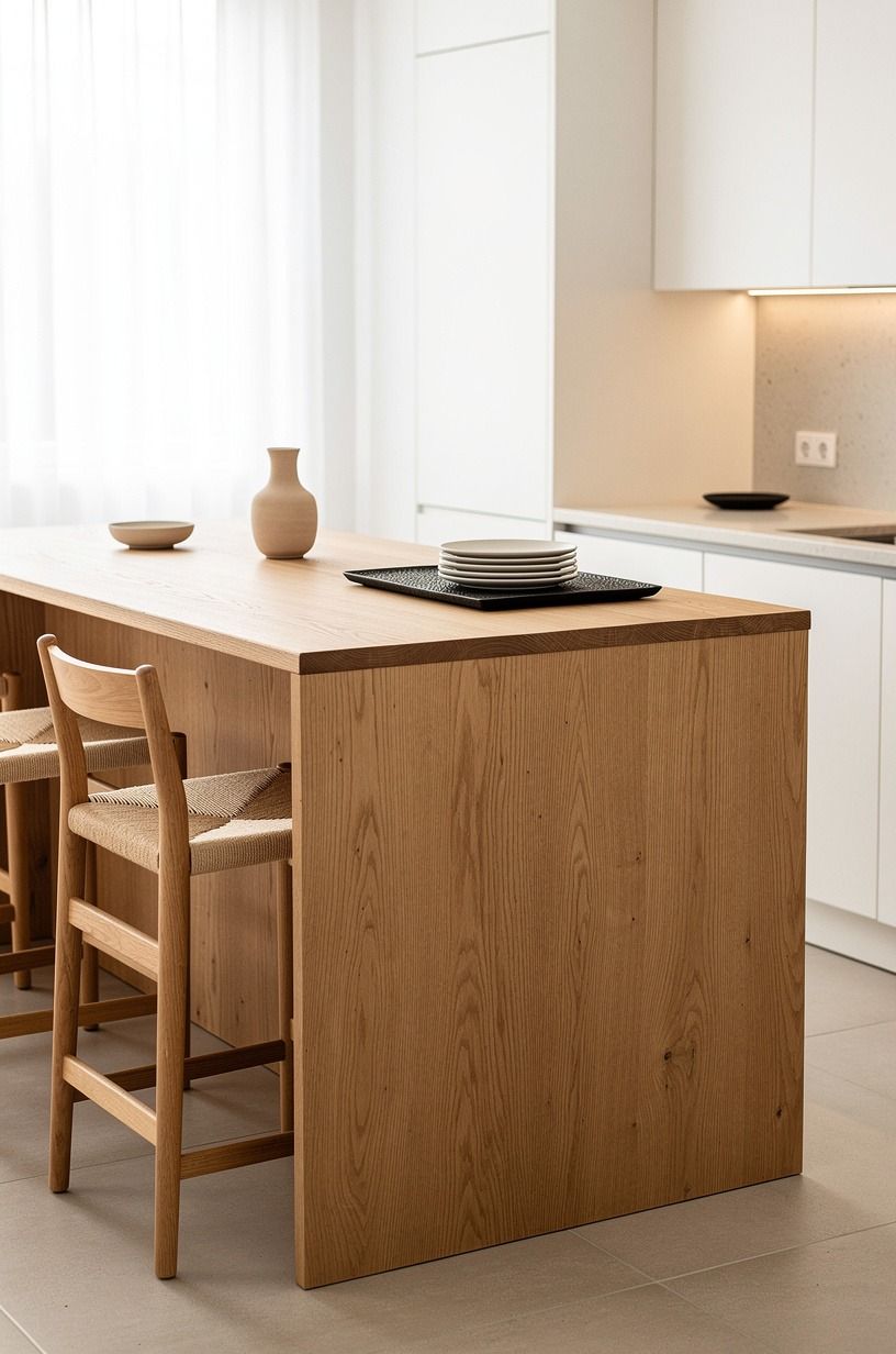 Picked backless stools in woven paper cord