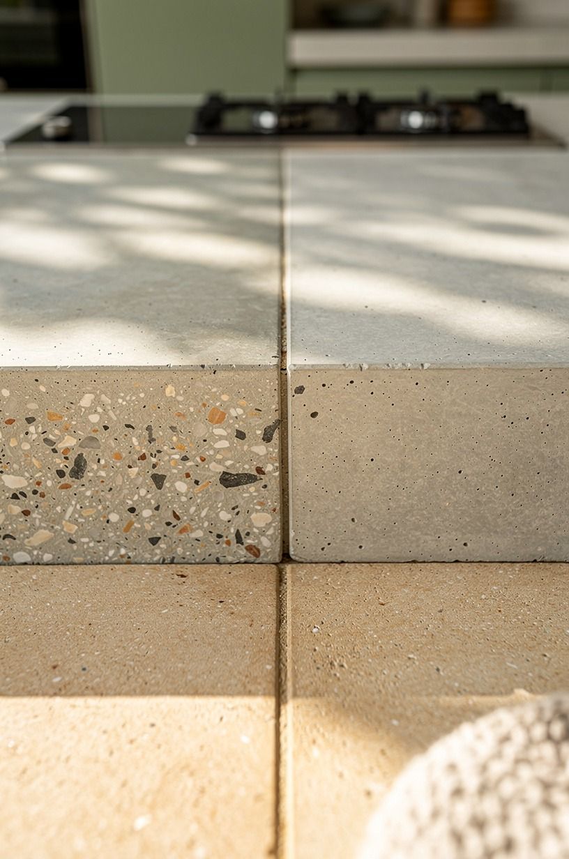 Grounded the floor with large sand pavers