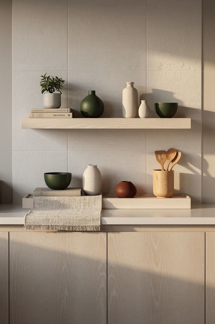 Set a single shelf into the tile