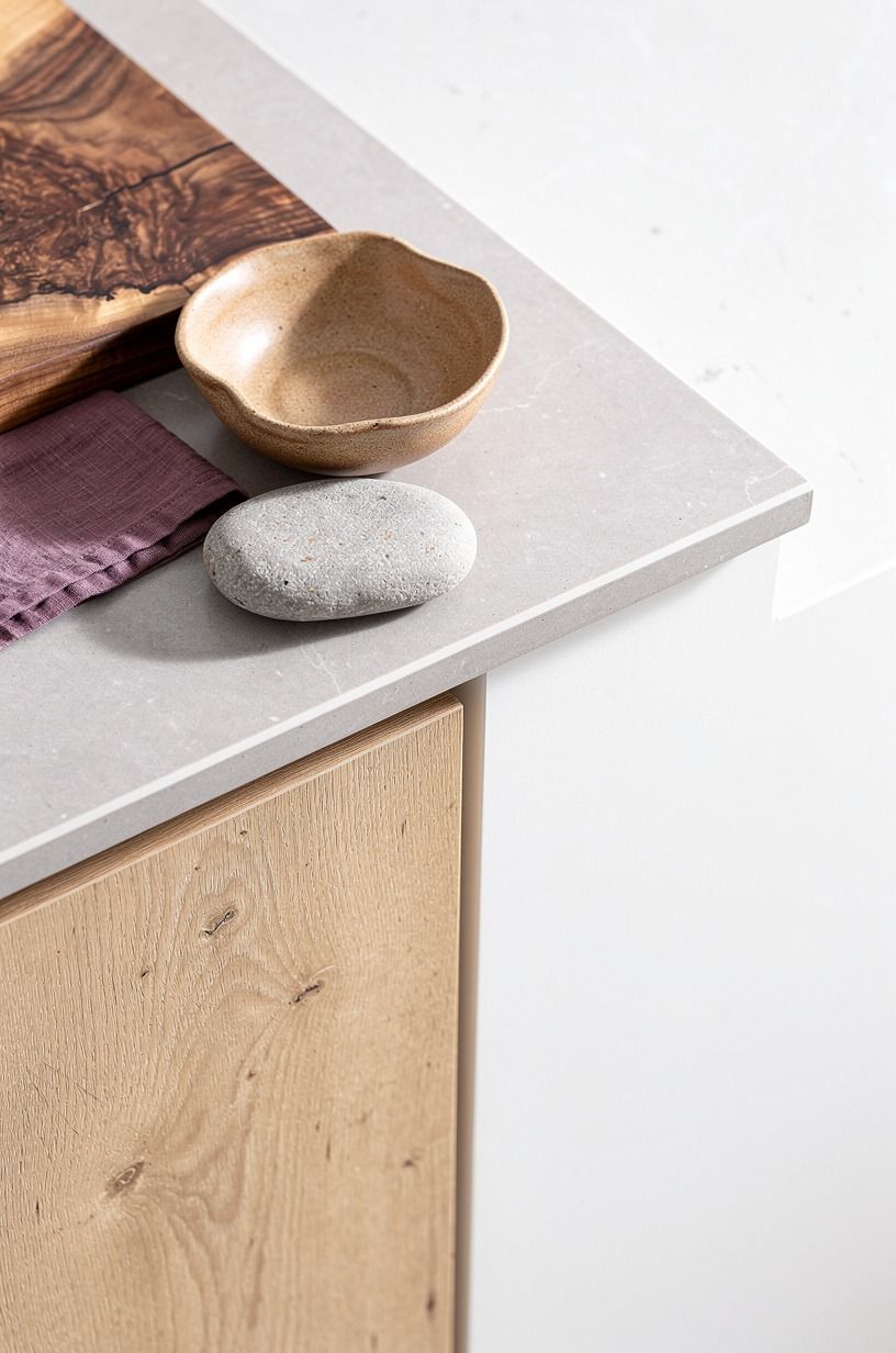 Matched the counter edge to oak cabinets