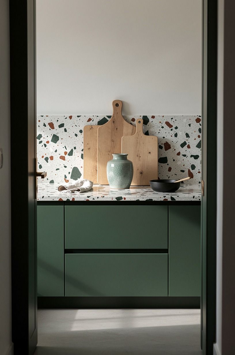 Grouped wooden boards against the wall