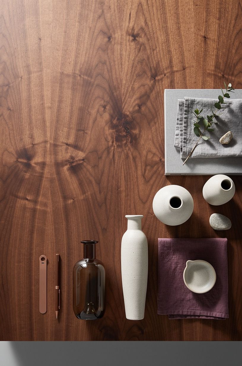 Layer smoked glass vases with raw ceramics