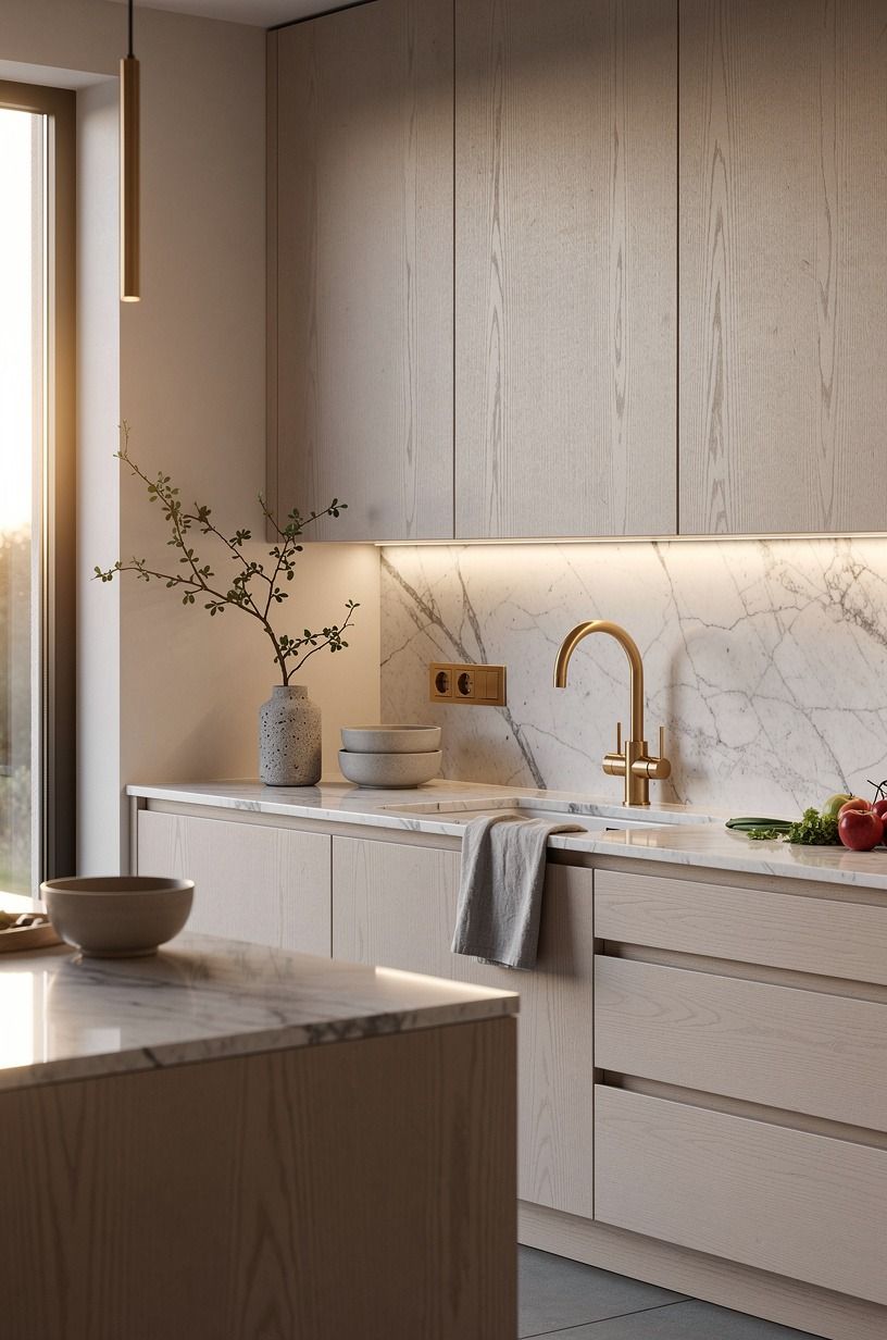 Match the brass switch plates to the faucet, not the faucet to the plates