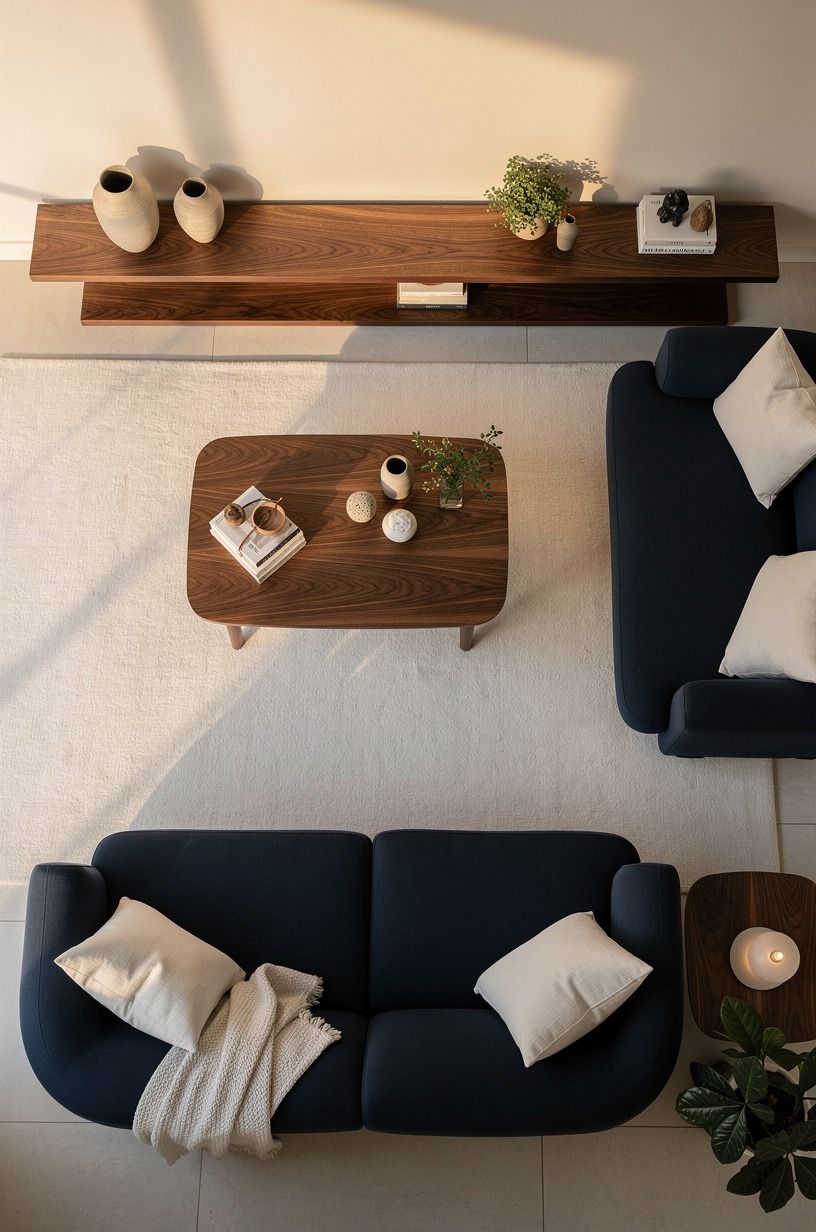 run a real wood mantel or a slim floating shelf