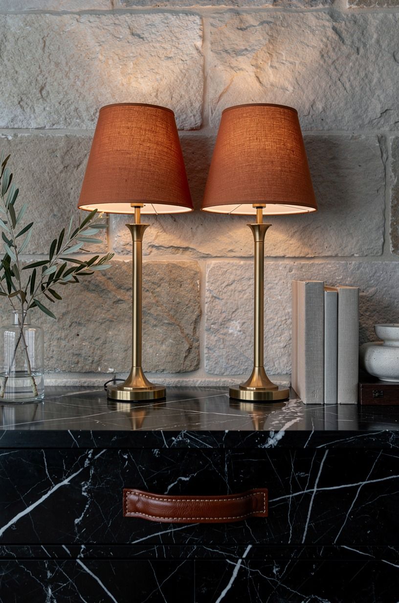 Finished with brass lamps after dusk