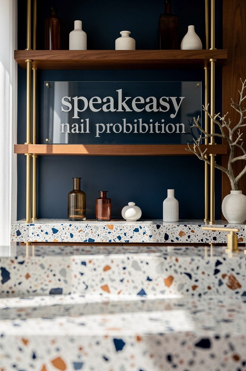install a back bar with glass shelves