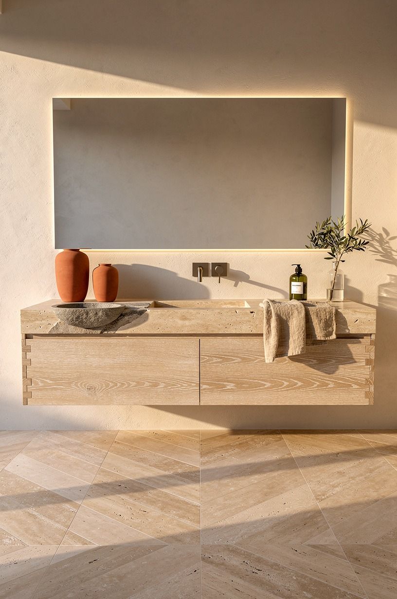 Started With Honed Travertine Floor Tiles