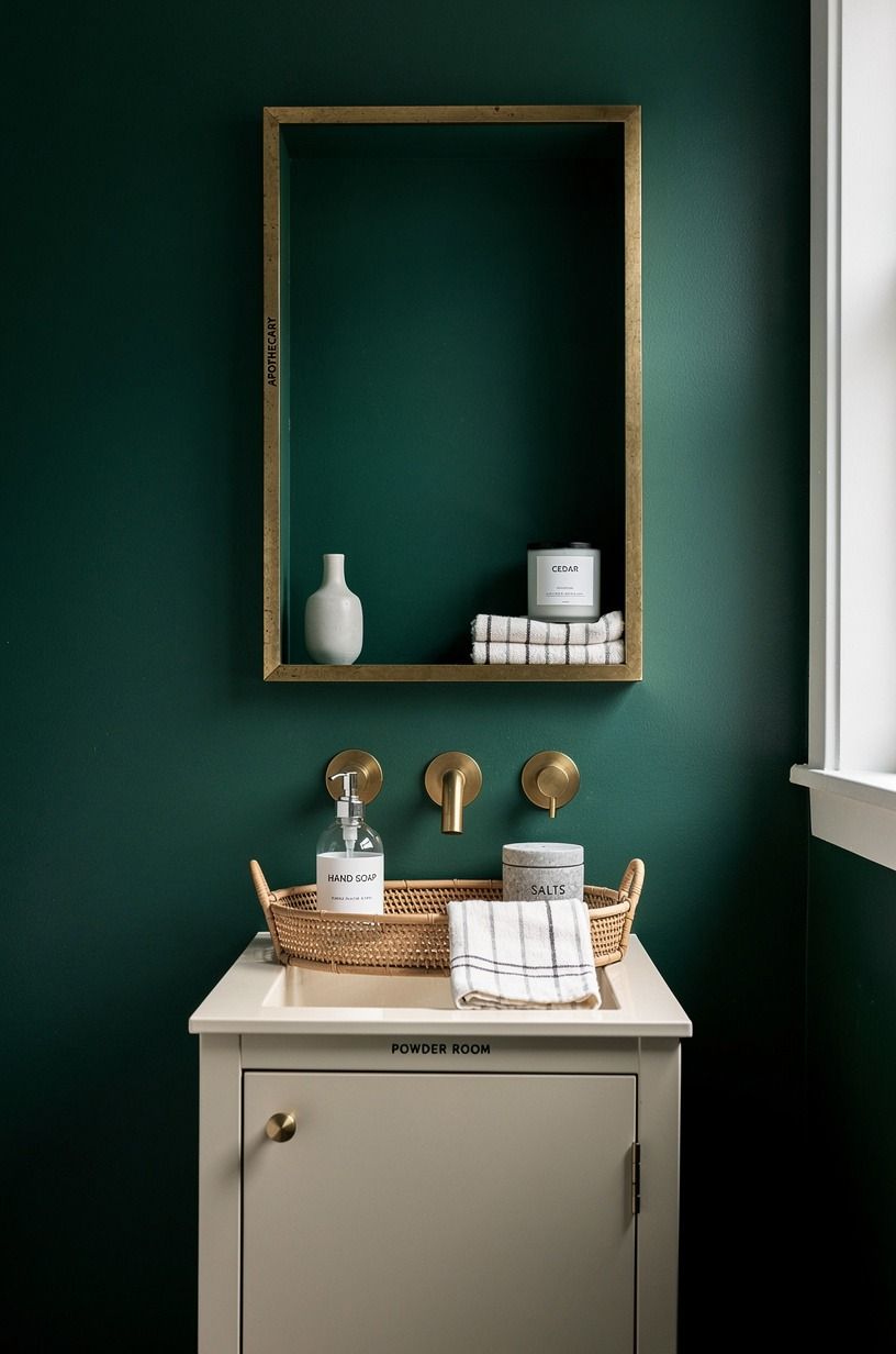 Build storage into a recessed medicine cabinet