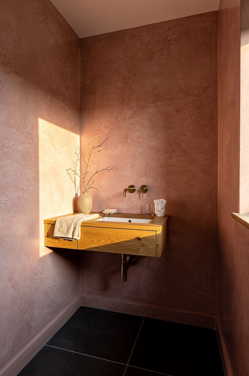 Swap the pedestal for a floating vanity