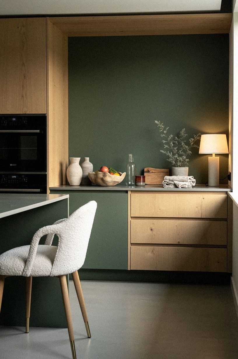 Skip the upper cabinets on one wall entirely