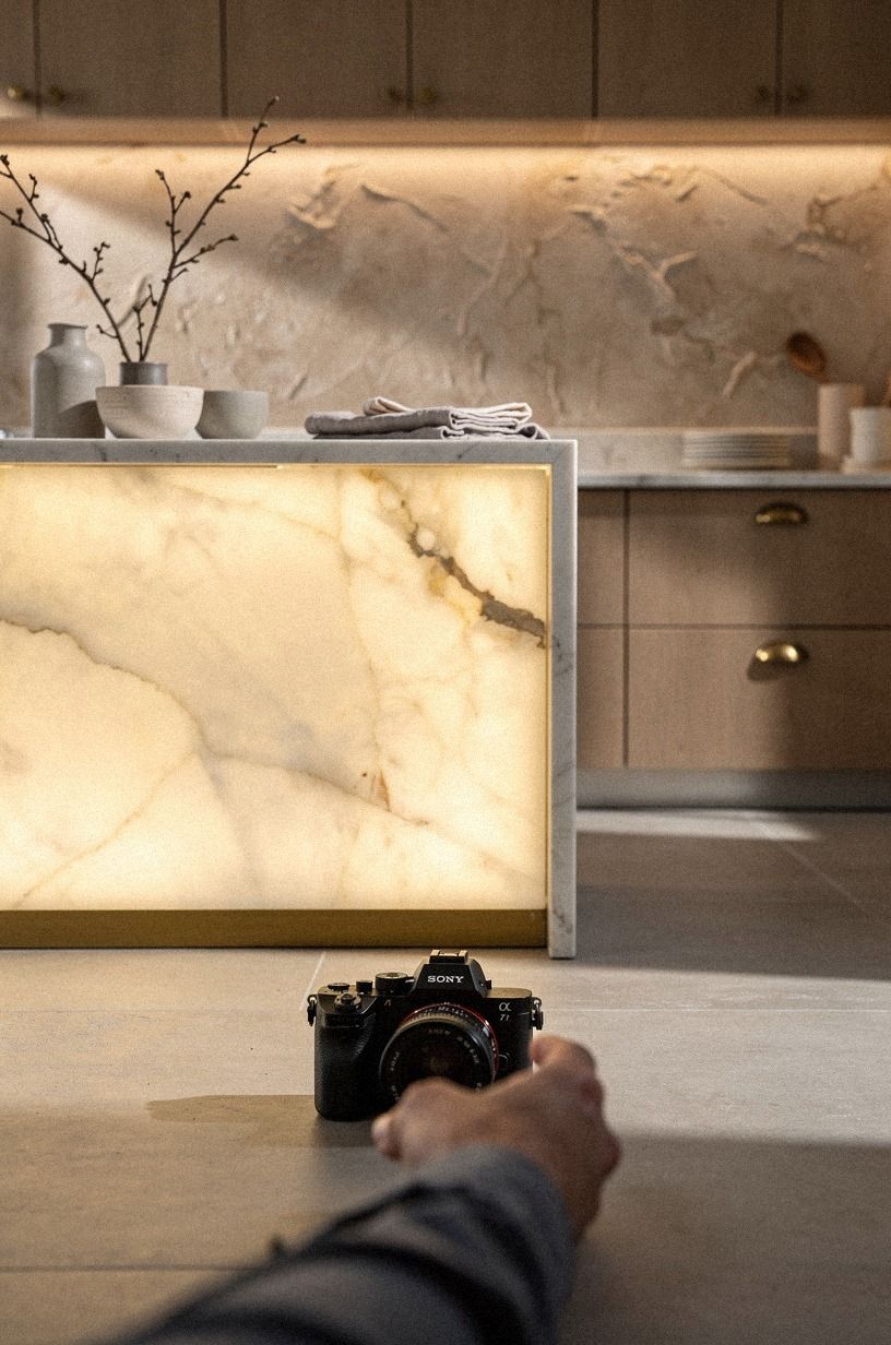 settle on a waterfall edge in solid ash