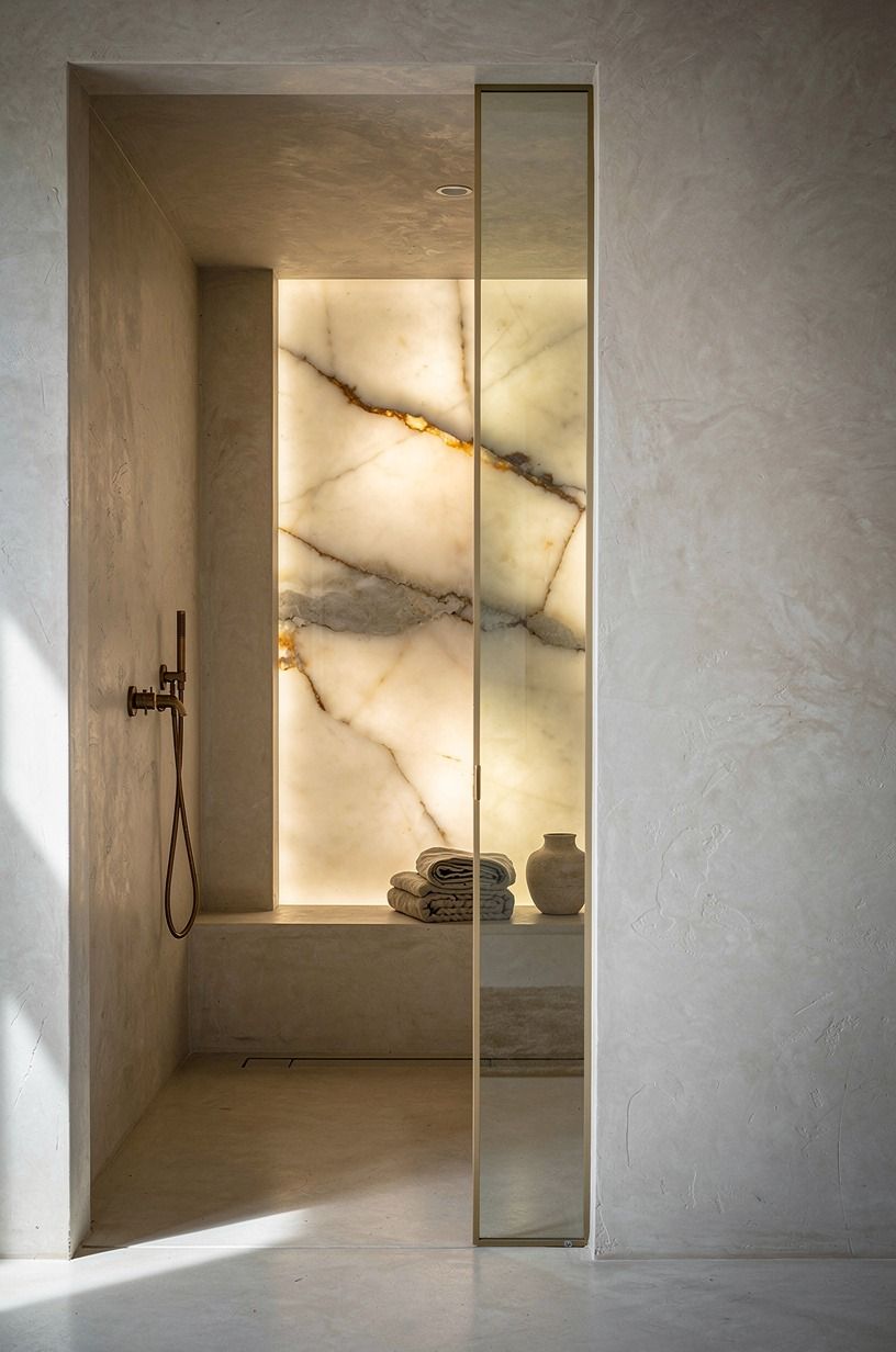 Frame the entry with a single glass panel