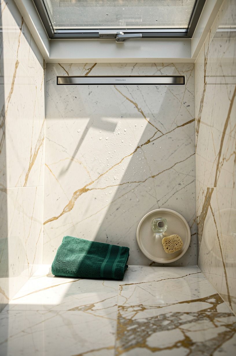 Install a skylight above the open shower