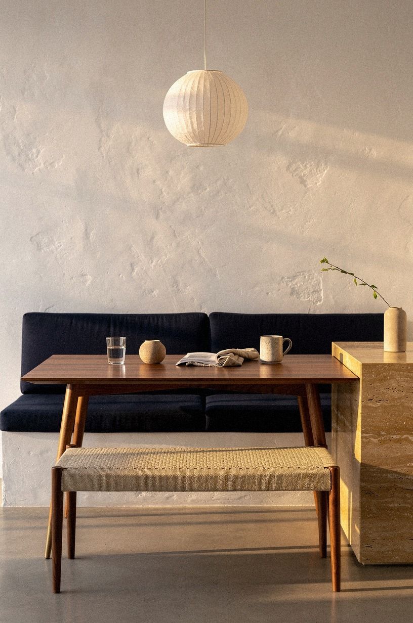 Anchor the table with a paper pendant