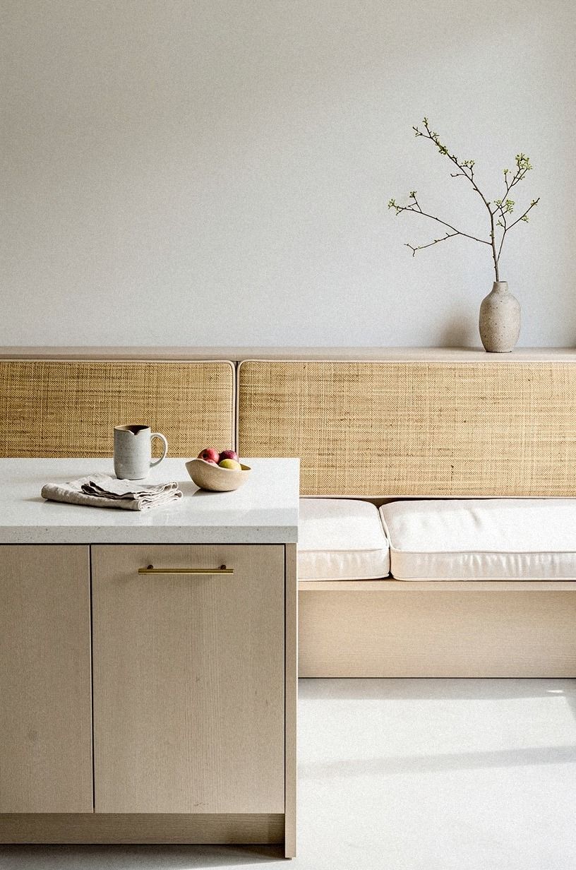 Build an L-shaped banquette instead of a separate bench
