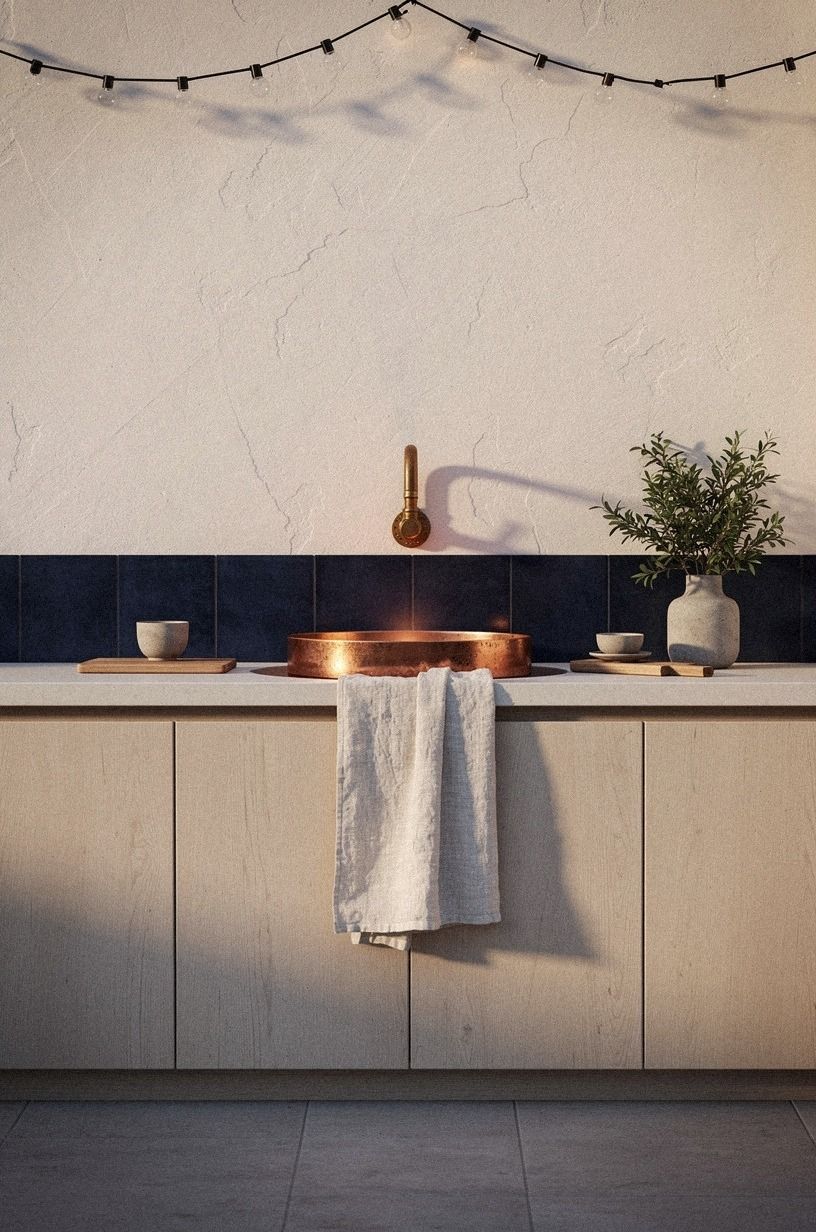 Sink a small basin into the prep counter