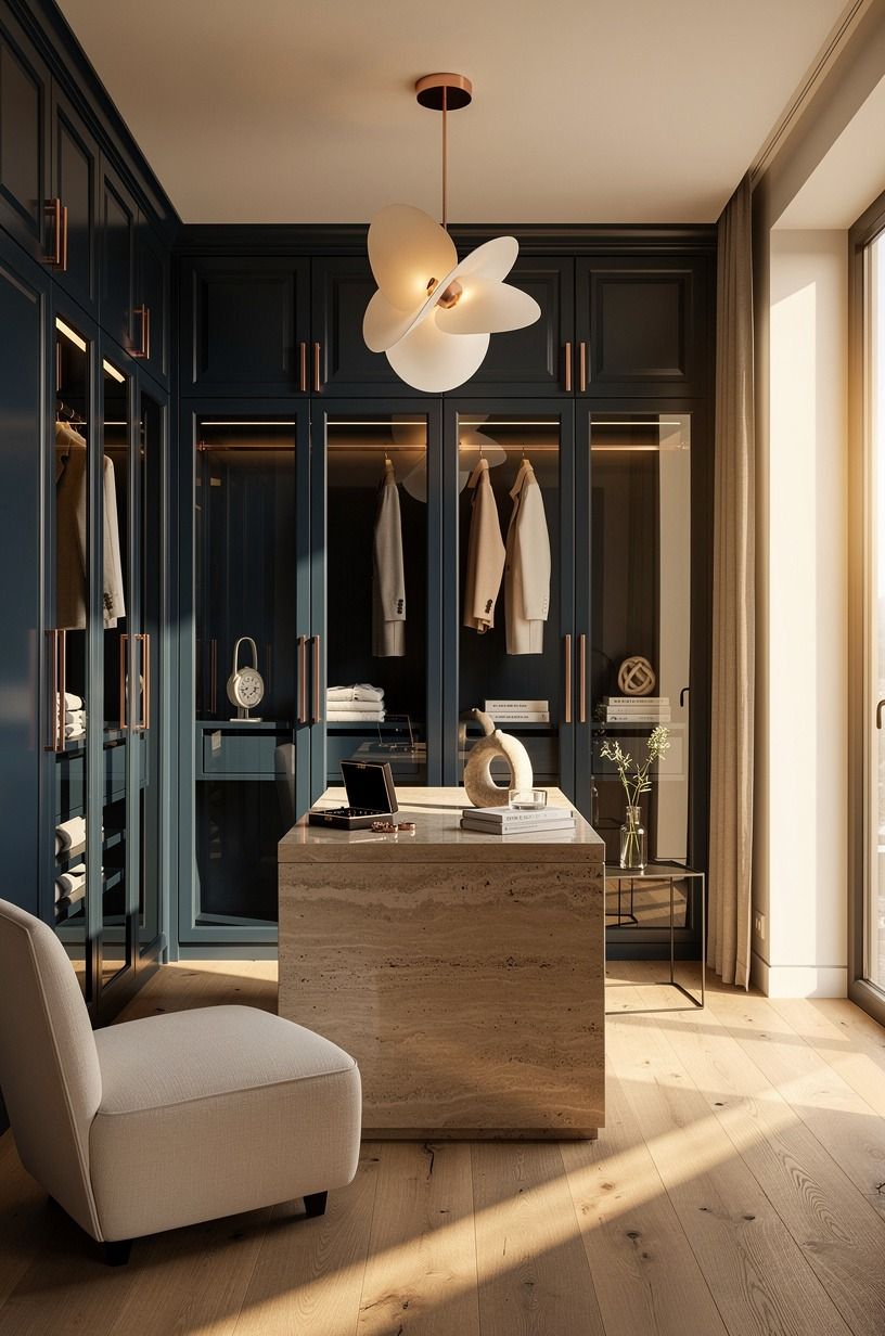 Finish with one sculptural ceiling light