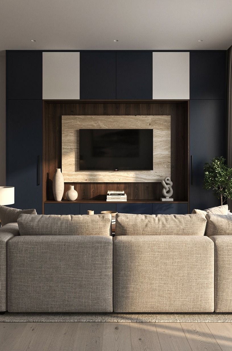 What's the smartest way to build slim cabinets around the screen?