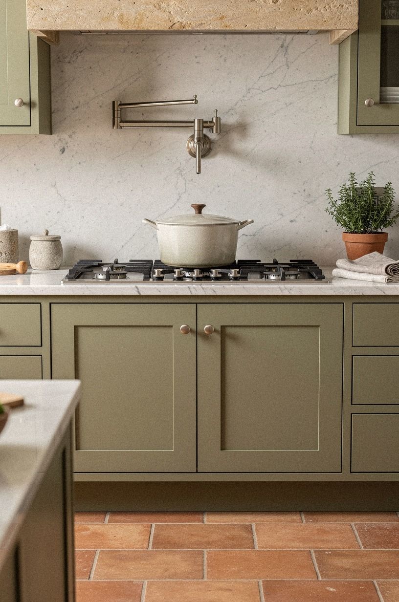 install a wall-mounted faucet over the cooktop for pot filling