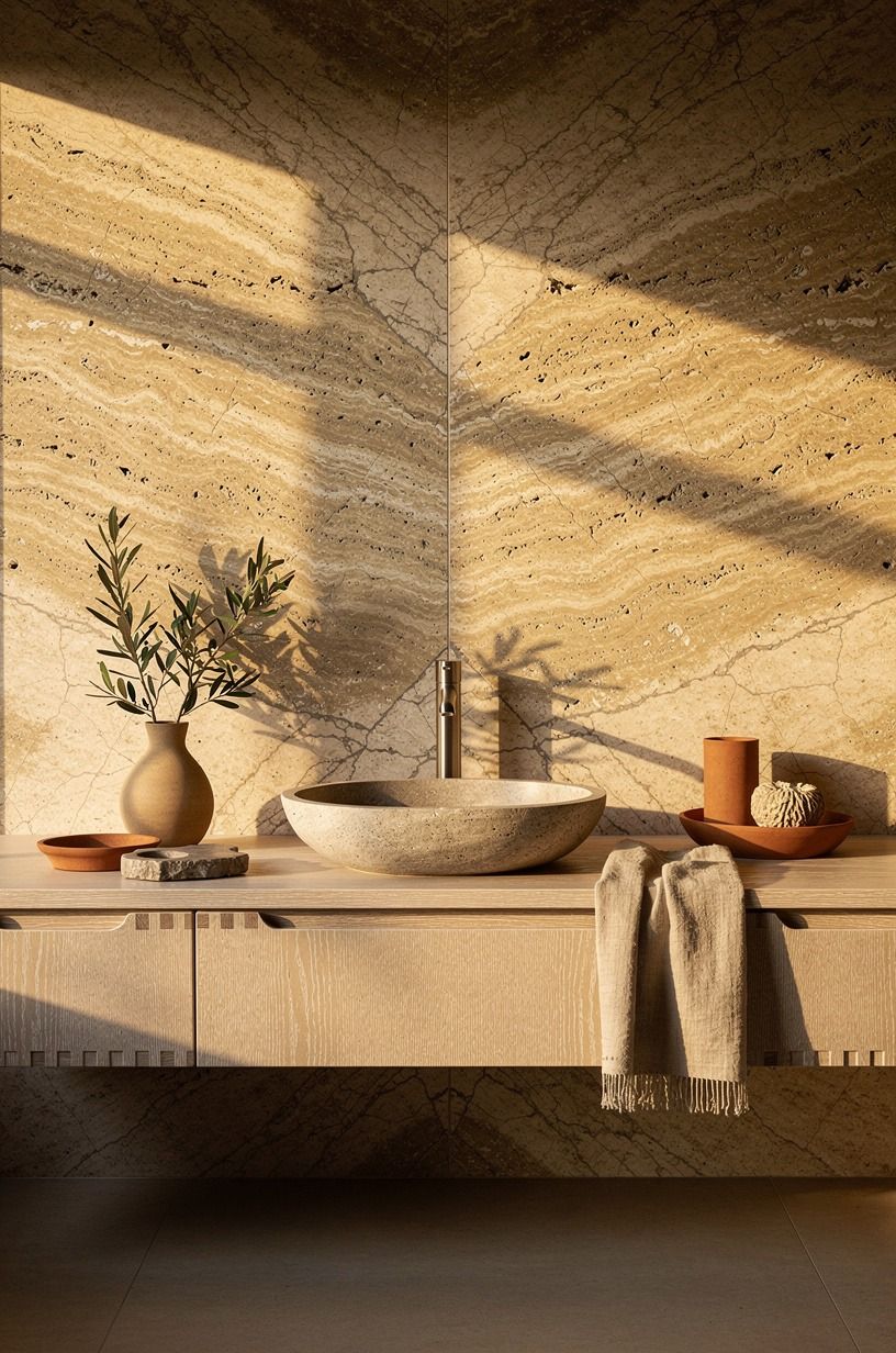13 Luxury Travertine Bathroom Ideas That Feel Like a Five-Star Spa