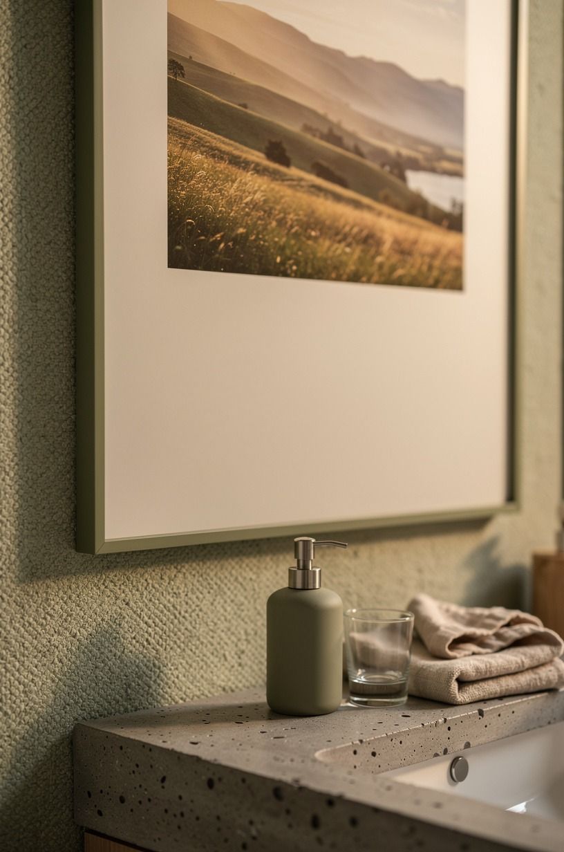 Hang one oversized landscape photograph