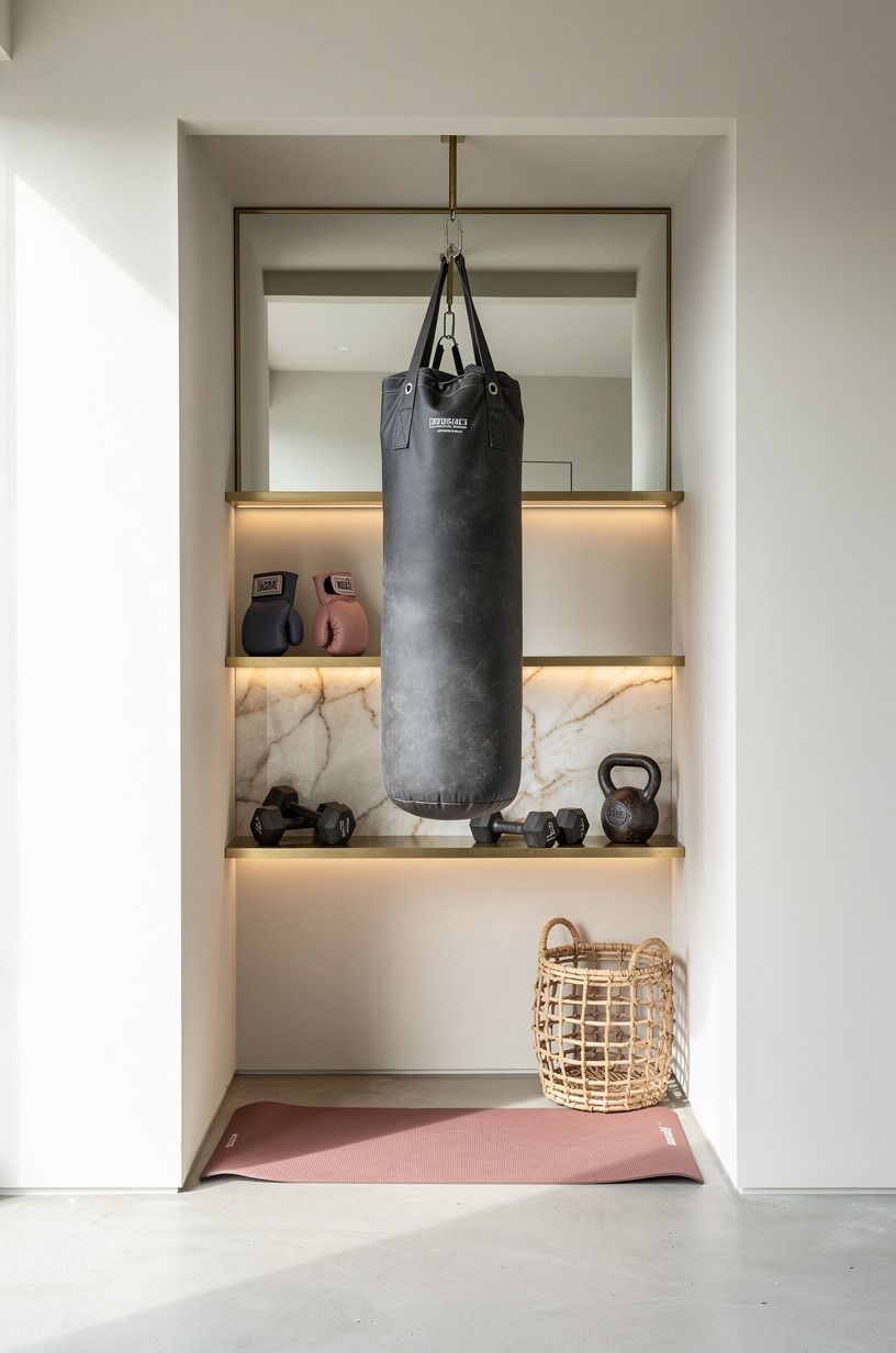 Turn one alcove into a boxing nook