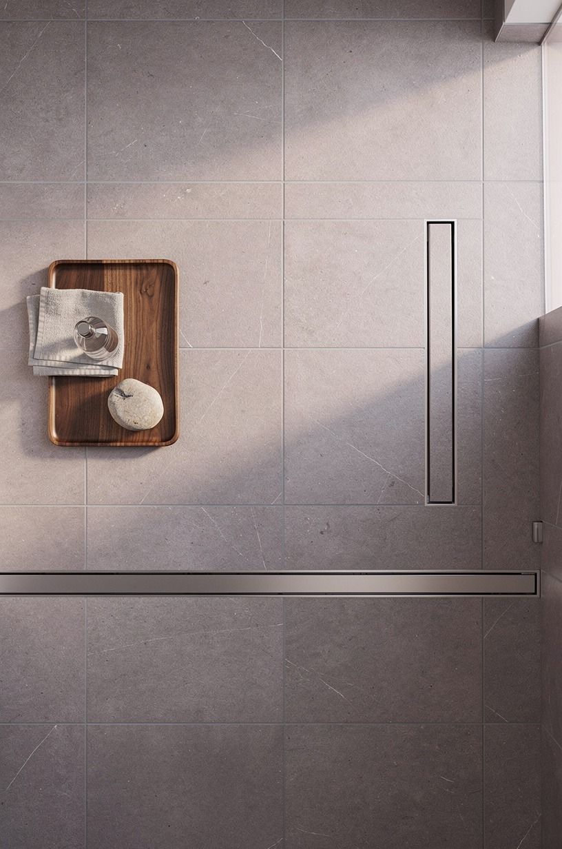 Run the same tile through the bathroom