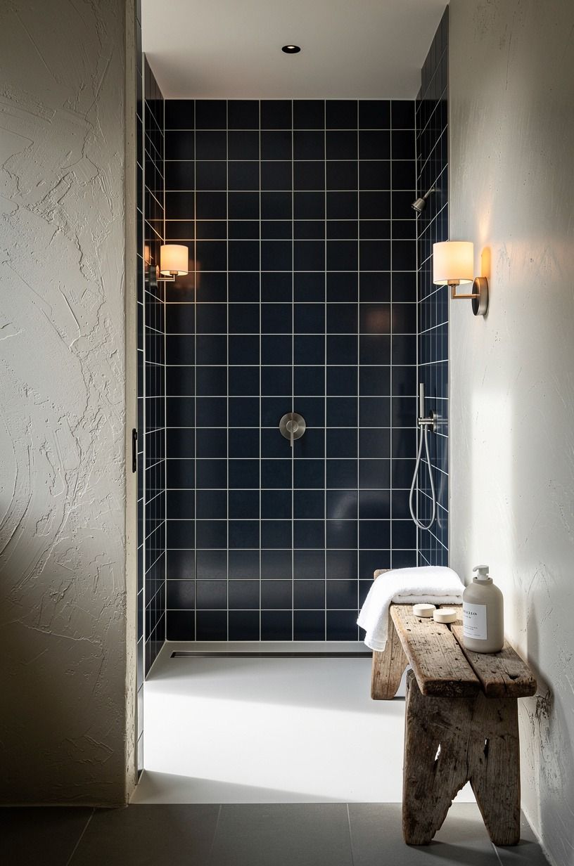 Use large format tile on every wall