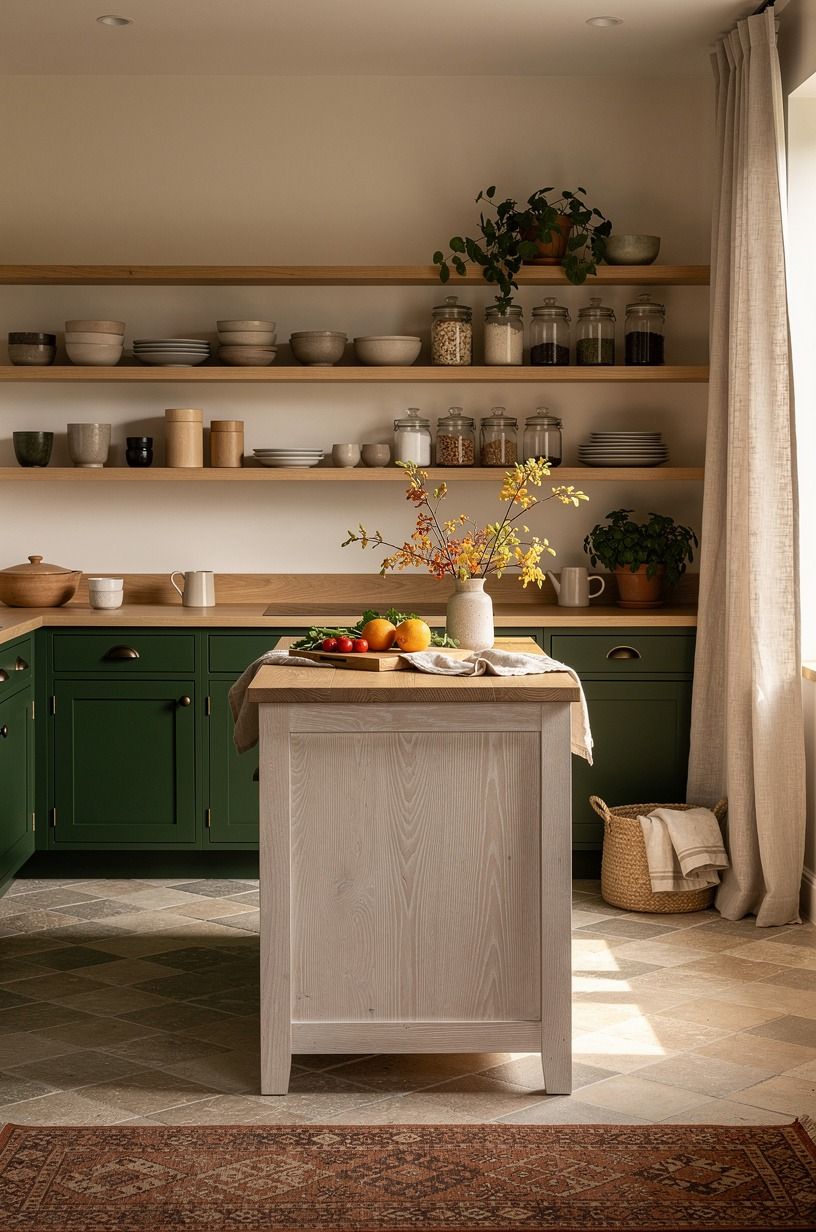 Anchor the nook with a spindle bench