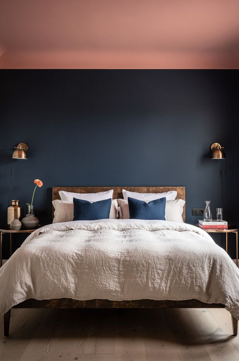 Paint the ceiling a muted rose