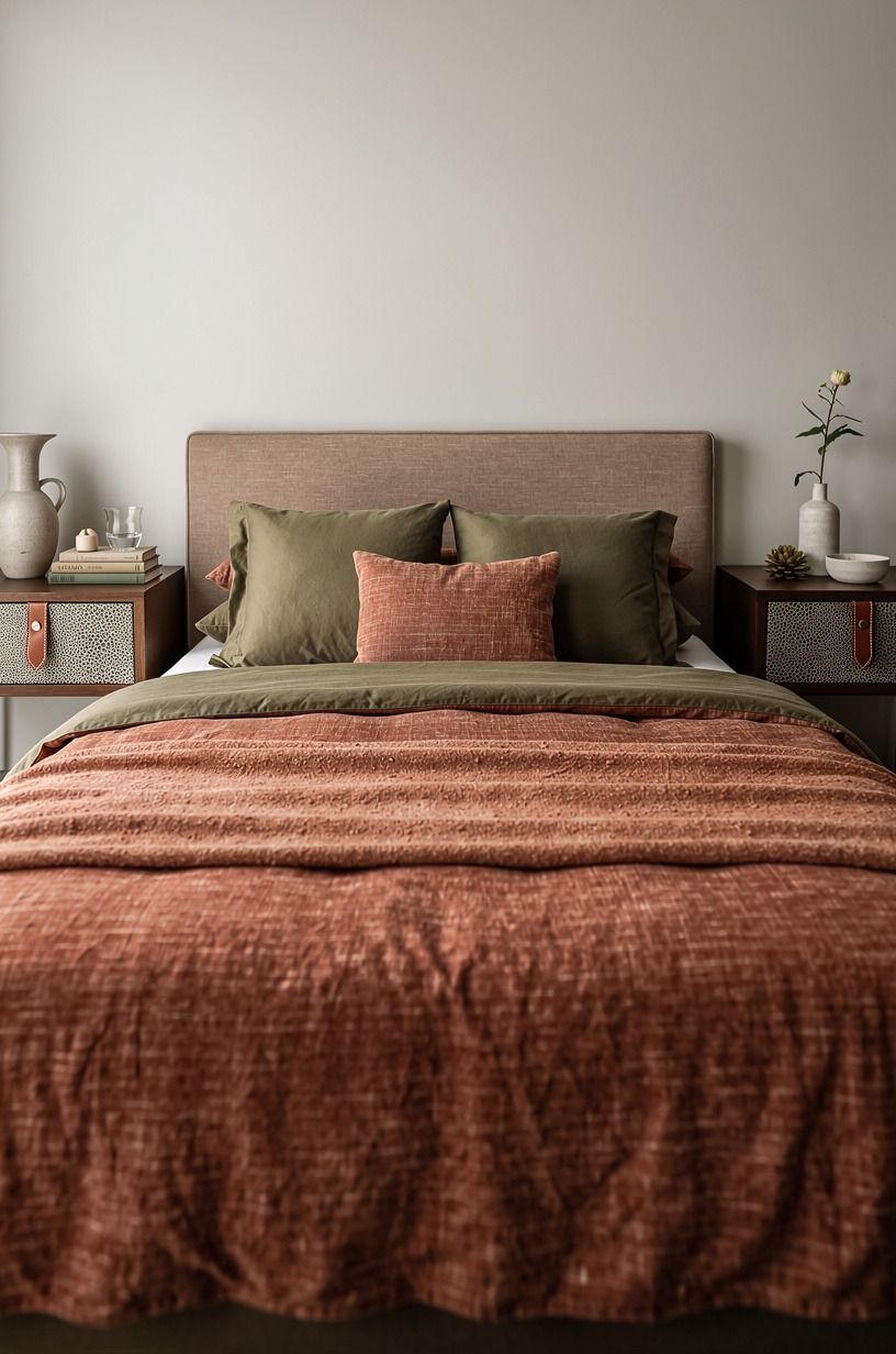 Wrap the bed in tonal bedding