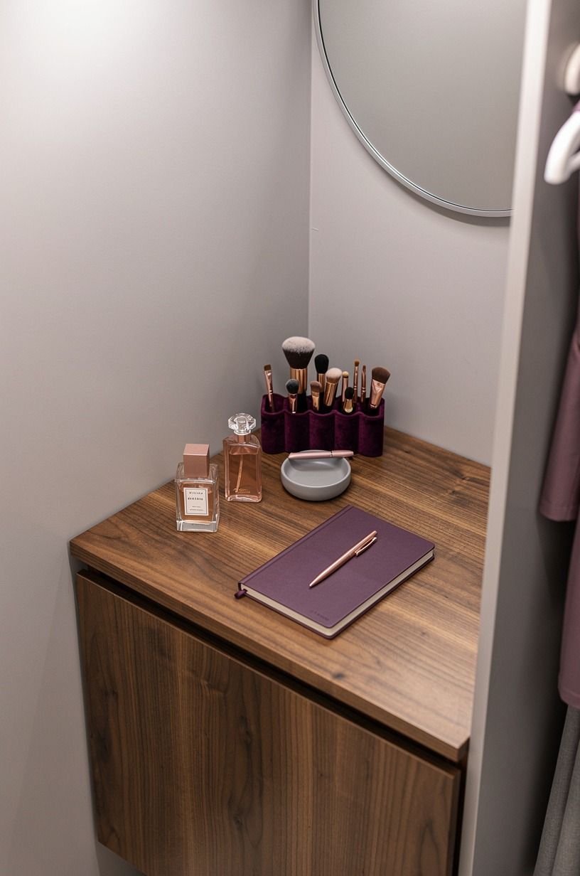 Tuck a vanity into the closet corner