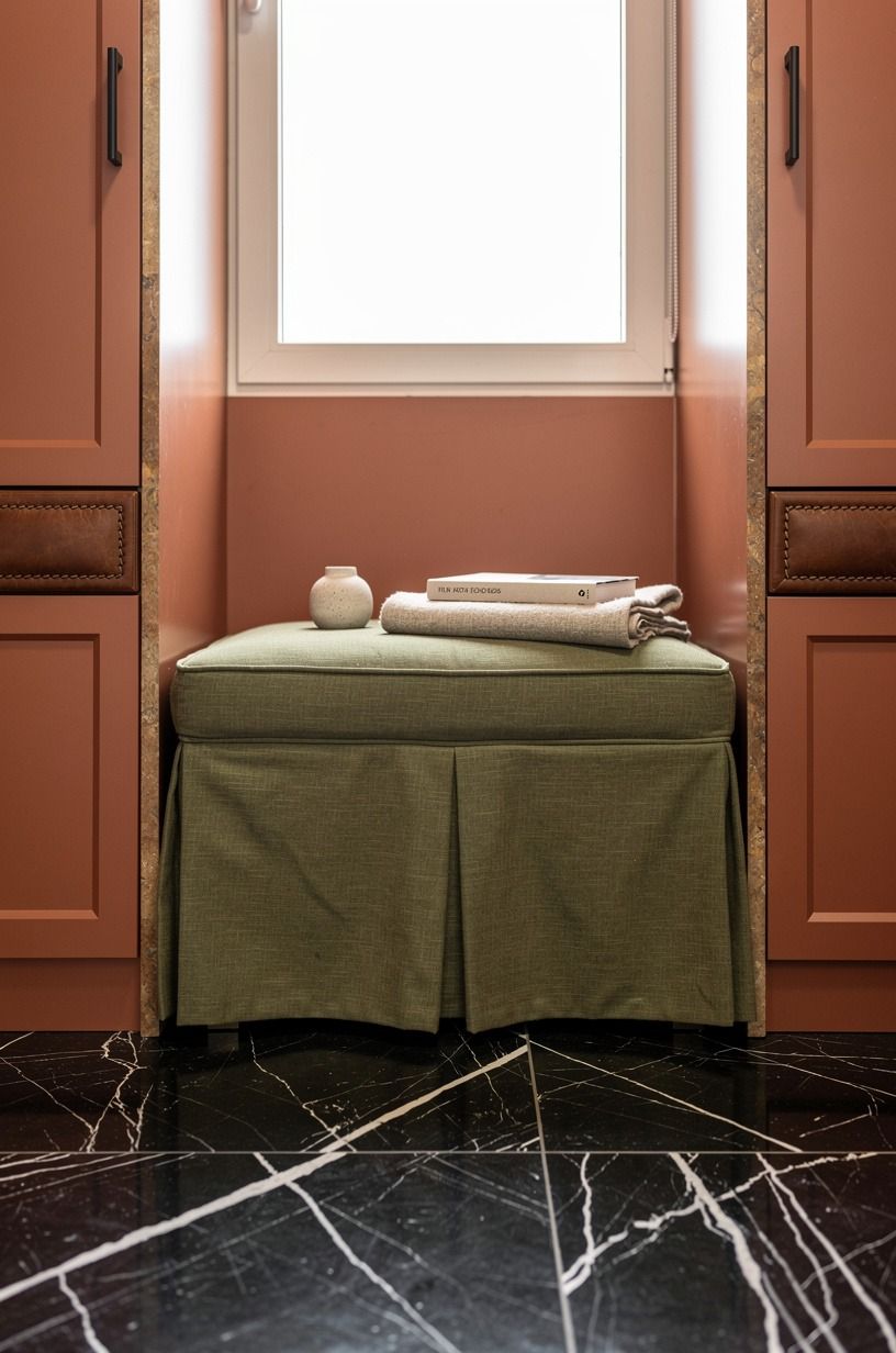 Should the bench skirt match the wall color?