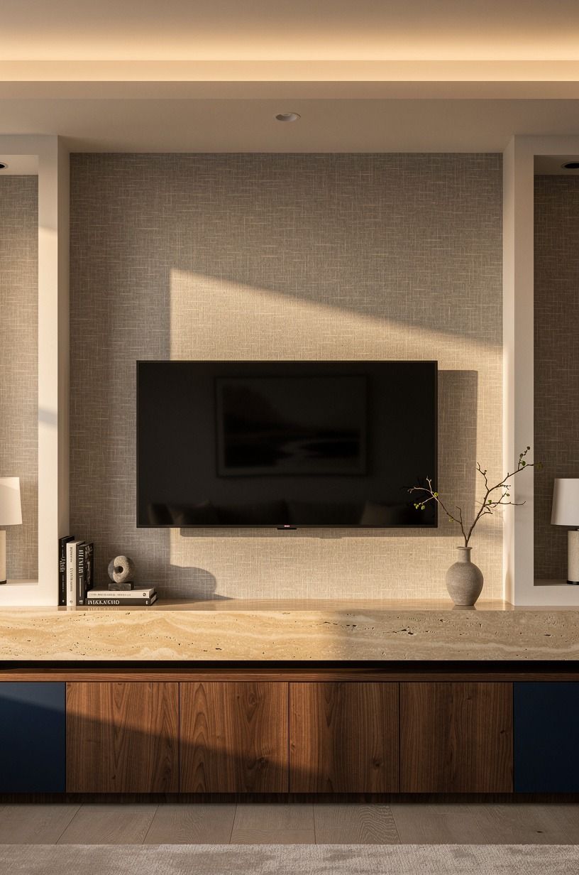 Build drywall niches around hidden speakers