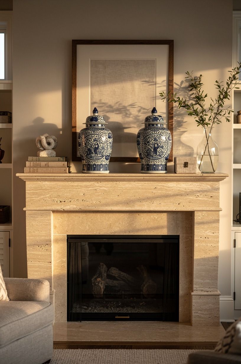 Set blue-and-white ginger jars in pairs