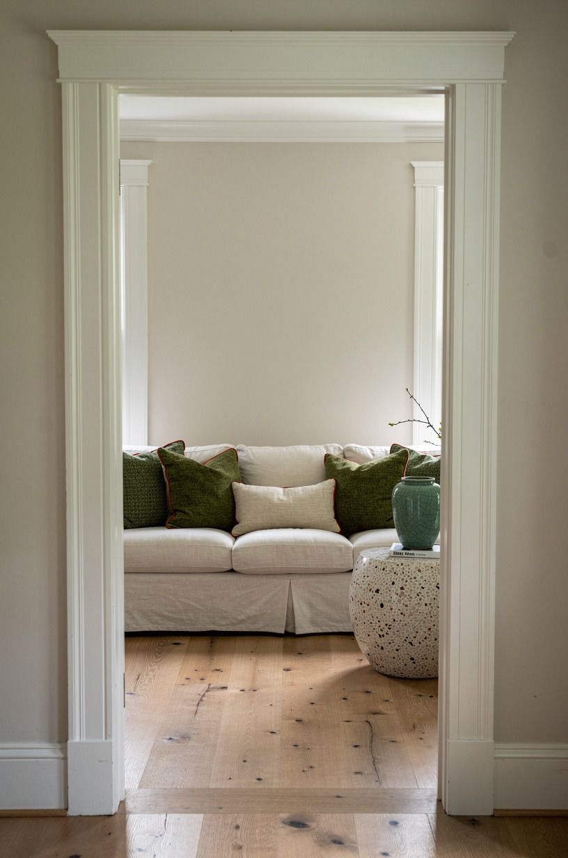 Slipcover the sofa in creamy linen