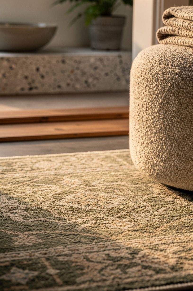 Where does a worn Persian runner earn its keep?