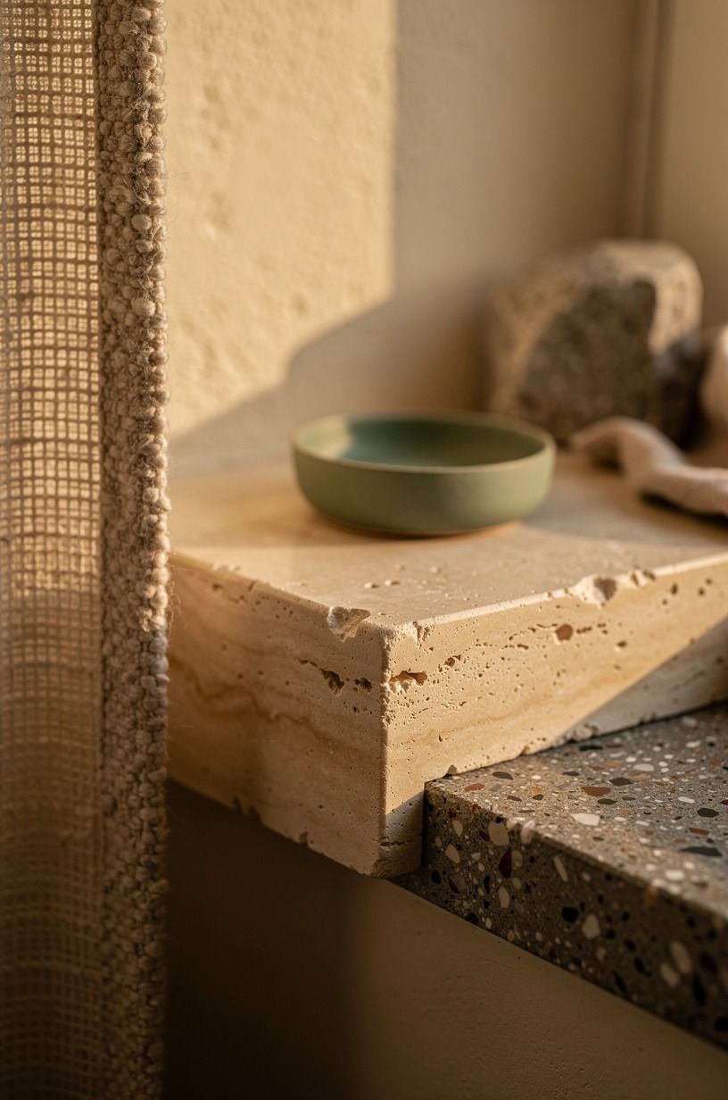 Frame the window with a chunky stone sill