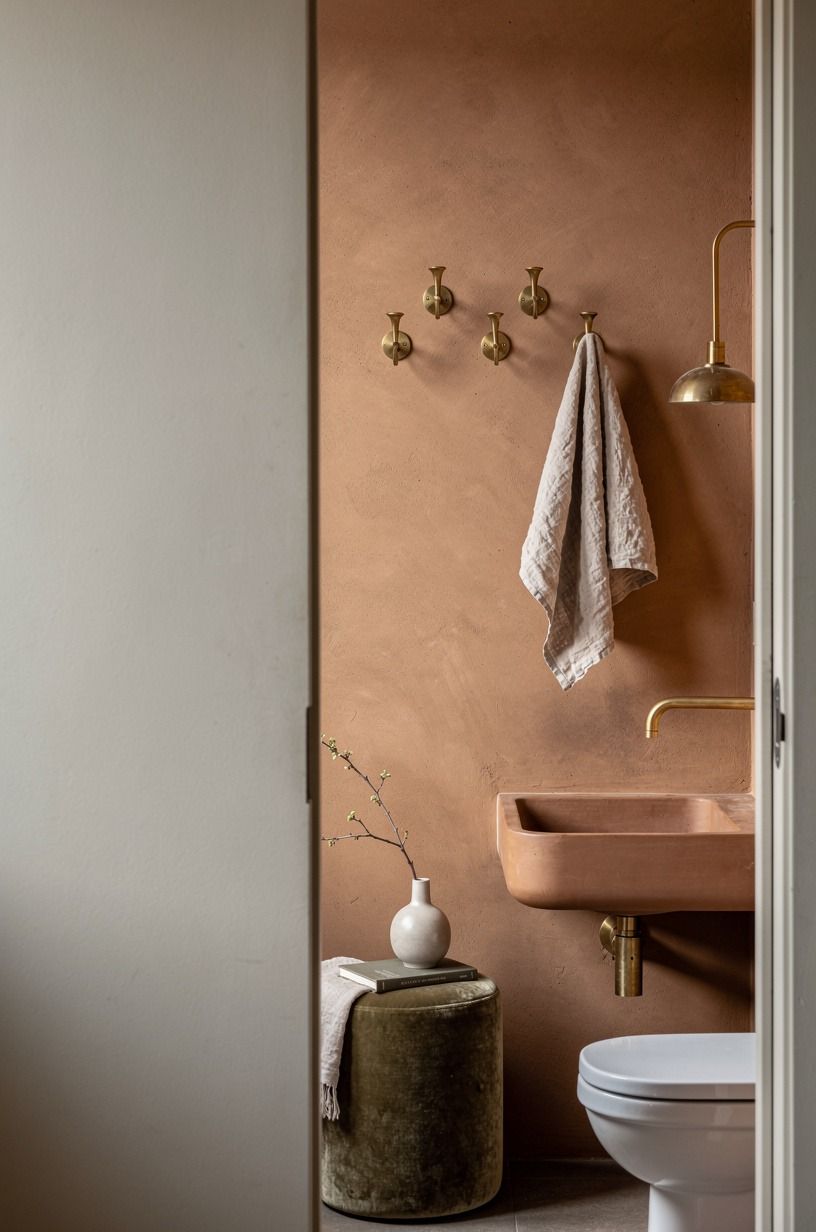 Chose brass hooks instead of a bar