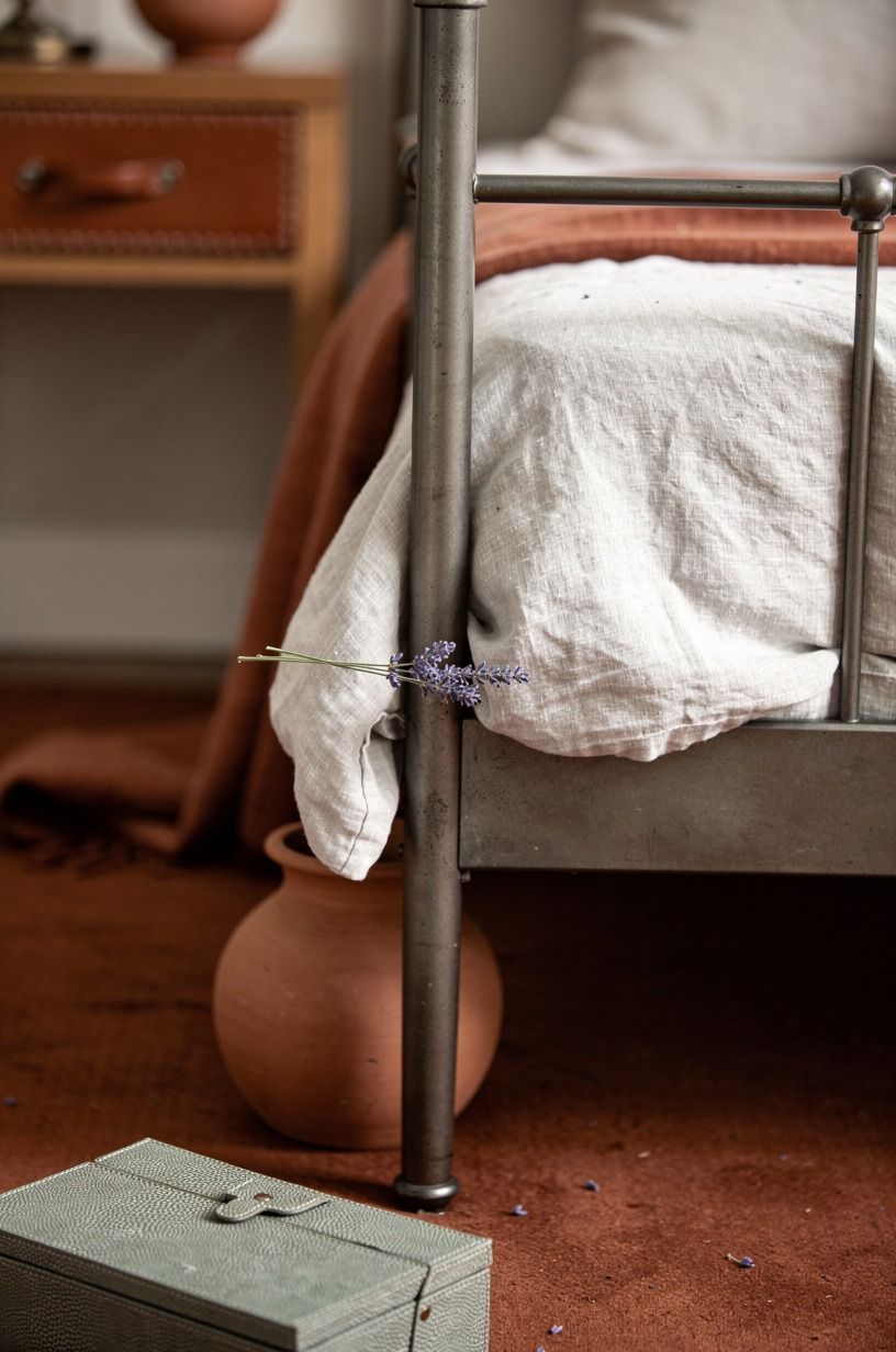 Slip a sprig of dried lavender beneath the pillow