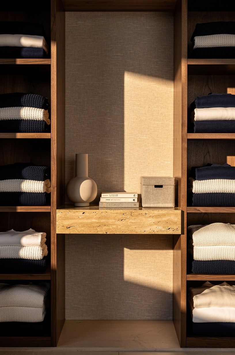 Line the back wall with a Belgian flax linen niche