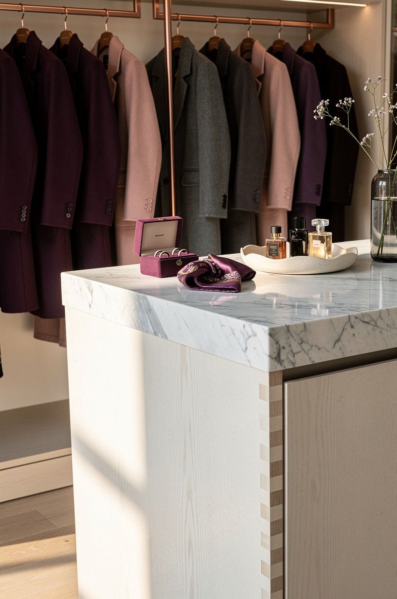 Drop a Calacatta marble slab on the island top