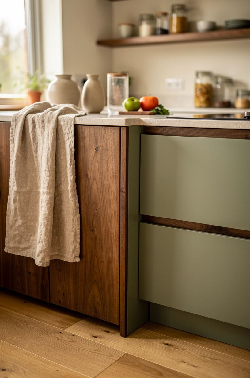 What if your kitchen already has two woods fighting?