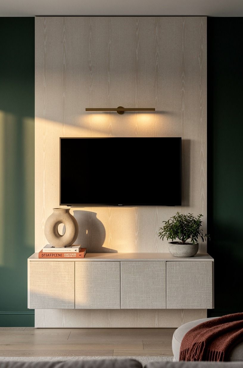Cap the Panel With a Thin Picture Light