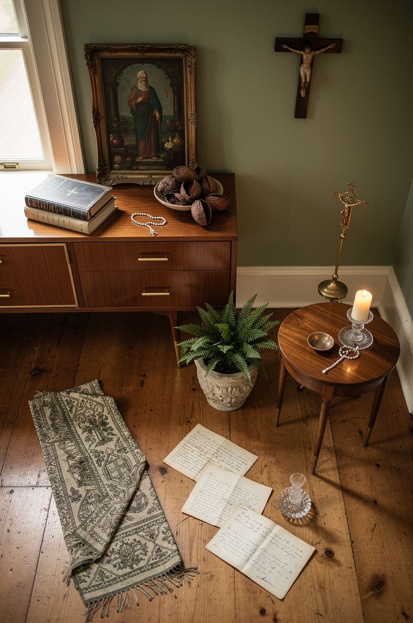 Add religious art without turning the room into a set