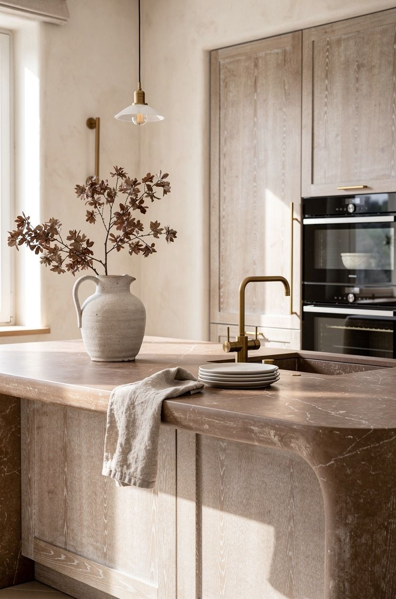 Let white oak carry the fall mood without seasonal clutter