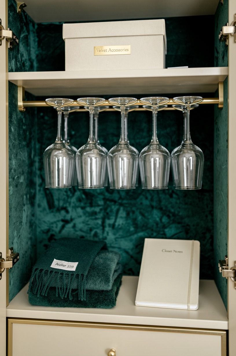 Swap the Closet Rod for a Stemware Rail