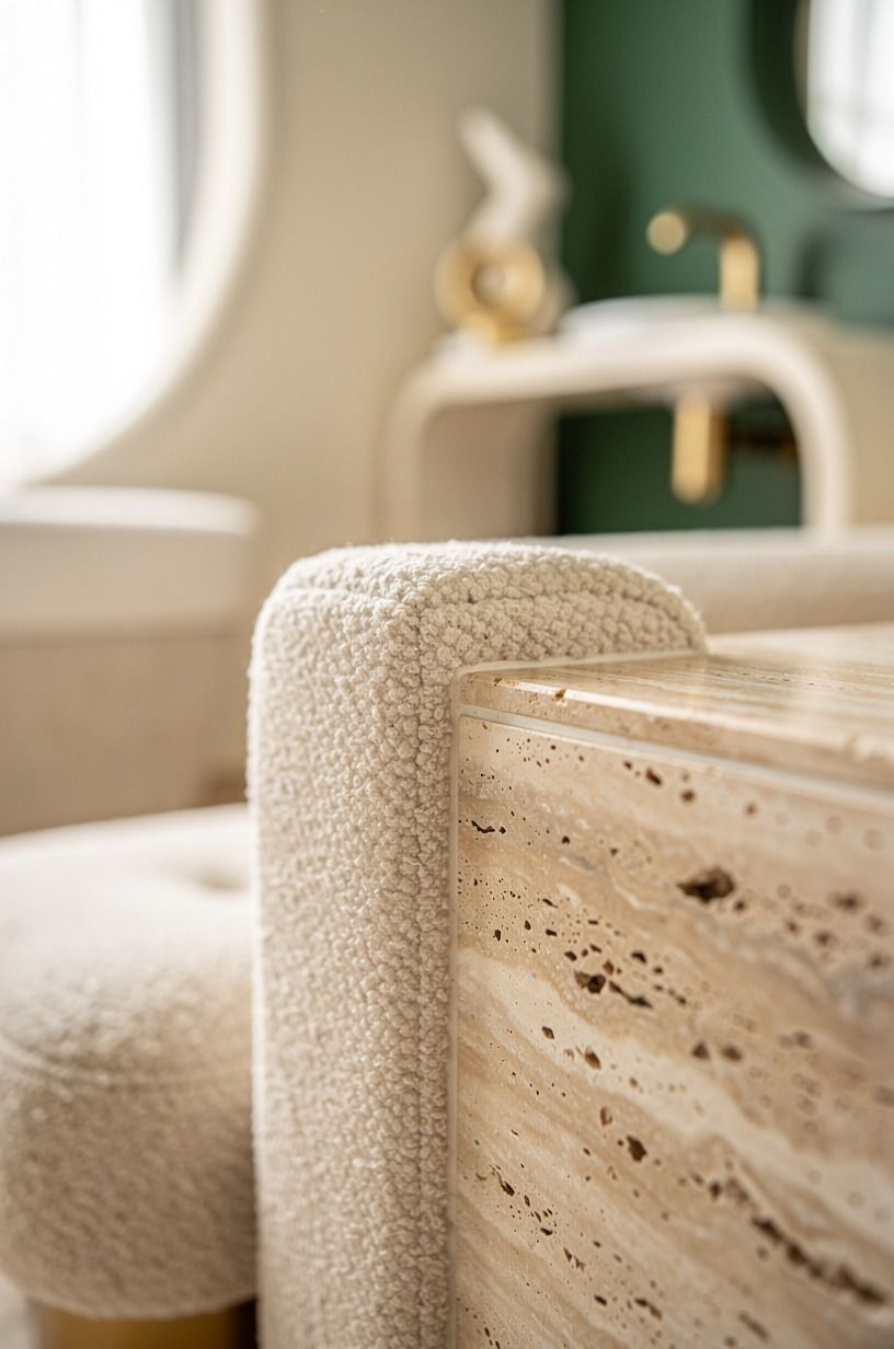 What color grout should you use with travertine?